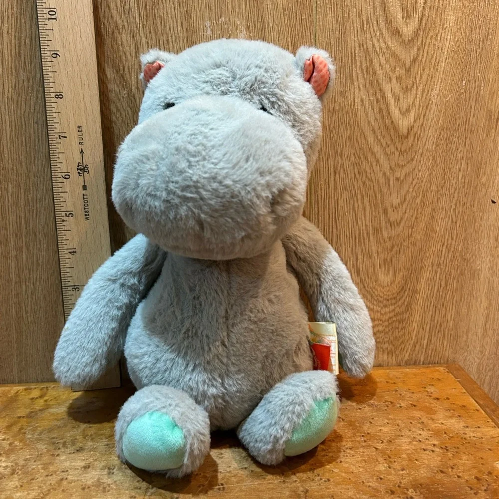Cloud B Dreamy HUGGINZ Hippopotamus Light Gray Plush Stuffed Animal House